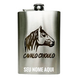 Cantil Whisky Personalizado Cavalo Crioulo E Nome