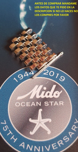 2 Originales Eslabones De Reloj Mido Ocean Star Tribute 19mm