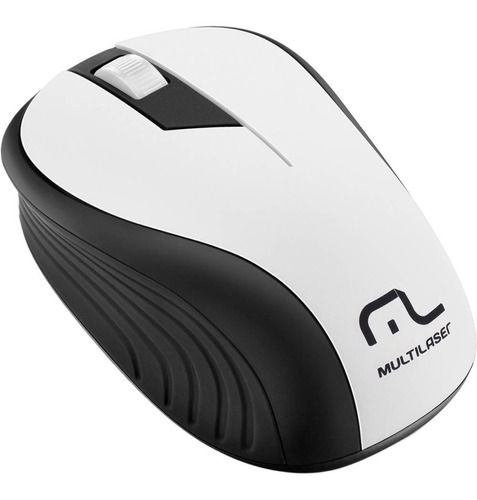 Mouse Sem Fio Multilaser  Office Mo216 Branco E Preto