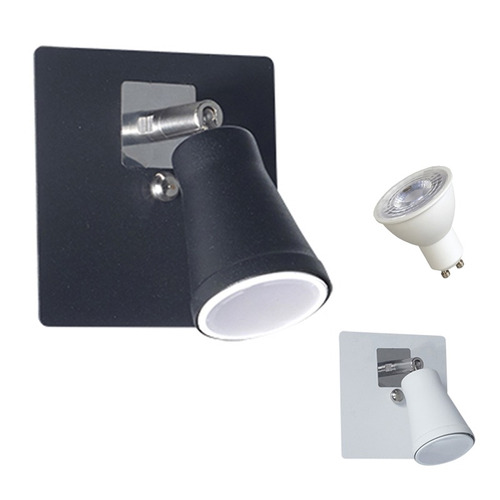 Spot Aplique Pared 1 Luz Direccionable Dublin + Dicroica 7w