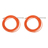 2 Cables Eléctricos De Nailon Con Dispositivo De Guía Naranj