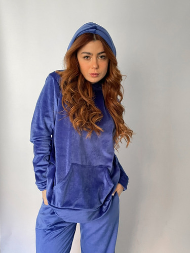 Conjunto Sweater Jogging Plush Moda Dama Invierno Mujer Buzo