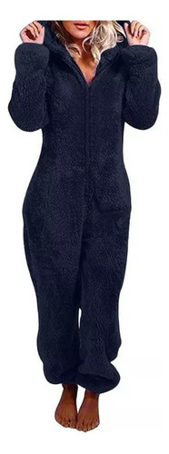 Pijama Tipo Mono Térmico De Forro Polar Para Mujer Con