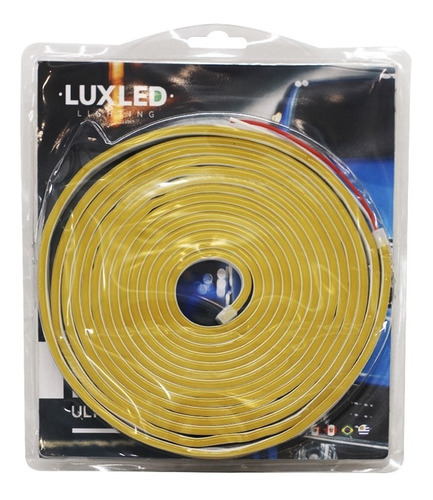 Rollo Led Neon Ultra Brilloso 5 Mtr 12v Flexible Color De La Luz Amarillo