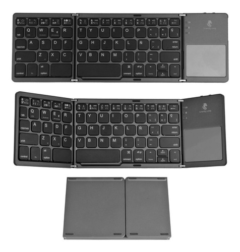 Teclado De Bolsillo En Español, Plegable, Portátil, Touchpad