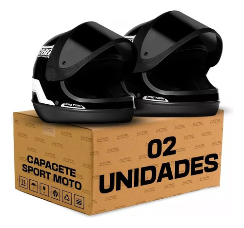 Kit Capacete Sport Moto 788 Taurus Automático 2 Unidades