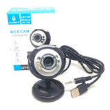 Webcam Usb Hd Led 360 Graus Com Microfone 720p