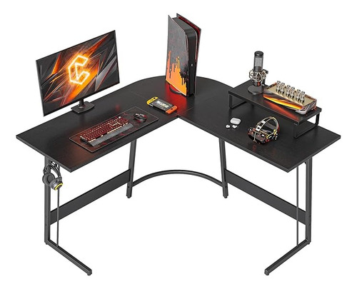 Escritorio Gamer Cubicubi En L De 119cm Negro Trab/est