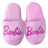 Pantuflas De Barbie Color Rosa De Peluche Slippers De Descan