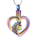 Joyería De Cremación Con Colgante De Corazón De Unicornio, U