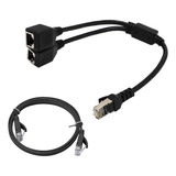 Adaptador Divisor Rj45 Y 1 A 2 Vías Puertos Hembra Dobles