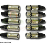 Kit 12 Conectores Cannon/xlr (macho/femea) Similar Neutrik