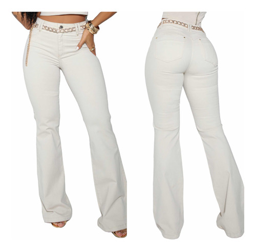 Calça Jeans Feminina Flare Pitbull Lançamento 80656
