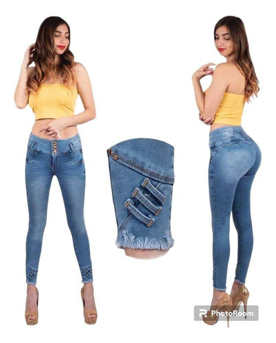 Jeans Mujer Colombiano 19326 Levantapompas