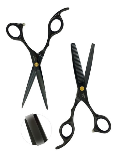 Kit Tijeras Corte Microdentada + Pulir 6  Style Cut Estuche