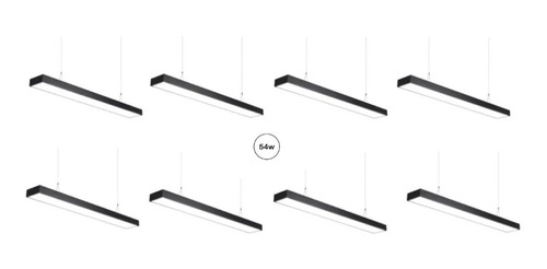 Lampara Colgante Led Oficina Minimalista 54w Luz Blanca 8pzs