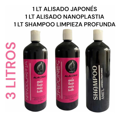 1 Lto Nanoplastia + 1 Lto Japonés + Lto Shampoo Y Regalo!!!