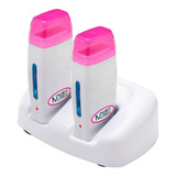 Termocera Base Dupla + 2 Aquecedor Rollon Cera Quente Rosa