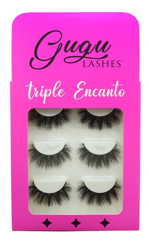 Pestañas Gugu Lashes Triple Encanto Fibras De Seda