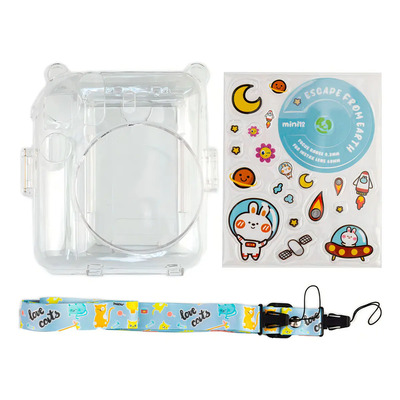 Funda Transparente P/ Cámara Instax Mini 12 Accesorios Azul Multicolor