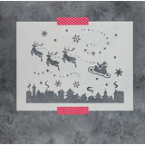 Stencil/plantilla Reutilizable/ Santa/ Noche Buena /navideña