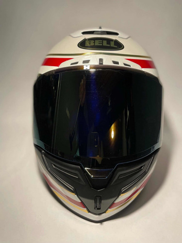 Casco De Moto Bell Race Star Blanco 