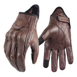 Guantes De Moto De Cuero De Moto Vintage Para Hombre Y Mujer