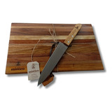 Tabla De Cocina Cortar/picar Kit Bbq Cuchillo Chef Petite