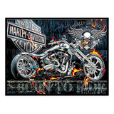 Set Pintura Diamante 5d-moto Harley-30x40