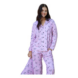 Pijama Invierno Camisero Modal Estampado Bianca Secreta