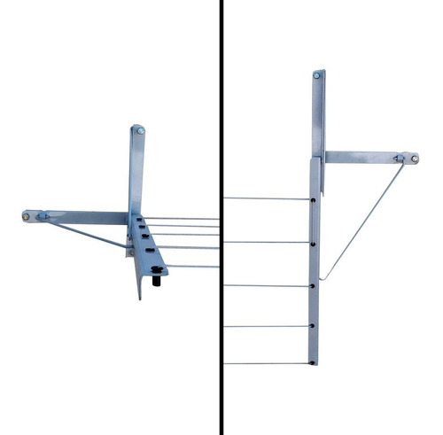 Varal Dobrável Articulável Basculante De Parede Muro