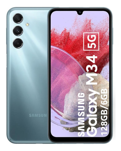 Samsung Galaxy M34 5g 128gb Câm.50mp 6000mah 6.5'' - Azul