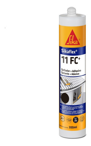 Sellador Sikaflex 11 Fc Plus Poliuretano Sika X 300ml Color Negro