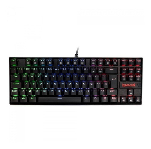 Teclado Mecanico Gamer Redragon Kumara Rgb Preto Switch Blue