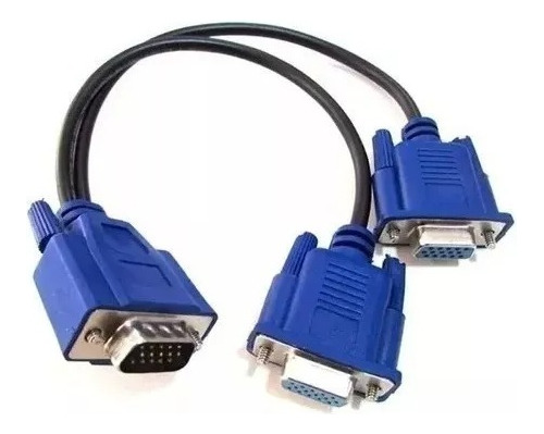 Cabo De Vídeo Vga Y Splitter Divisor 30cm Duplo