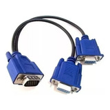 Cabo De Vídeo Vga Y Splitter Divisor 30cm Duplo