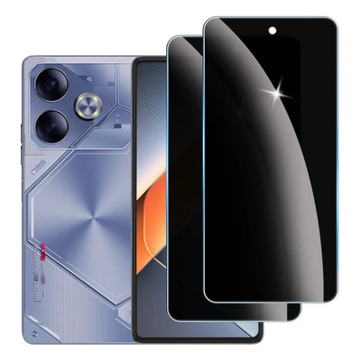 2 Micas Privacidad Vidrio Templado Para Tecno Pova 6