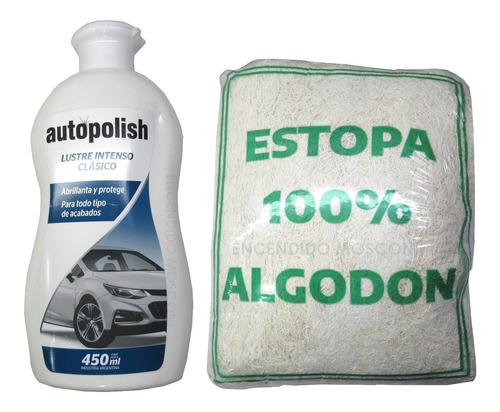 Autopolish Clasico Lustre Intenso + Estopa De Lustre