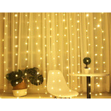 Luces De Navidad Y Decorativas Amill 6*3m 6m De Largo 110v/220v - Blanco Cálido Con Cable Transparente