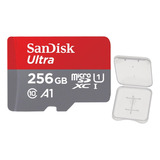 Cartão Memória Micro Sd Sandisk 256gb  Ultra 150mbs +case