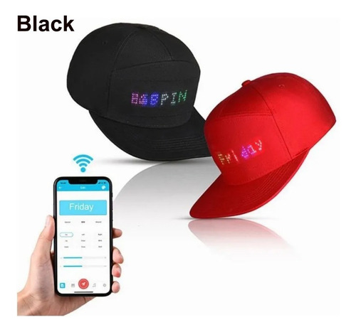 Gorra De Béisbol Led Unisex Controlada Por Bluetooth