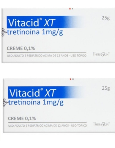 Vitacid Xt Tretinoína 1mg Creme Forte 25g Mancha Melasma Momento De Aplicação Noite Tipo De Pele Todo Tipo De Pele Theraskin