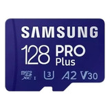 Cartão Memória Micro Sd Samsung Pro Plus 128gb 4k Adaptador