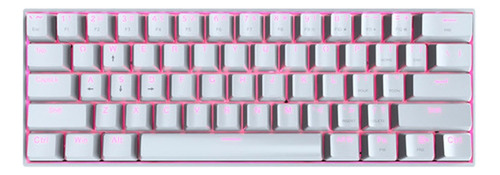 Teclado Gamer Redragon Dragonborn White Led Fucsia Ingles 