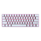 Teclado Gamer Redragon Dragonborn White Led Fucsia Ingles 