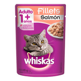 Alimento Whiskas 1+ Whiskas Gatos  Para Gato Adulto Todos Los Tamaños Sabor Fillets De Salmón En Sobre De 85 g