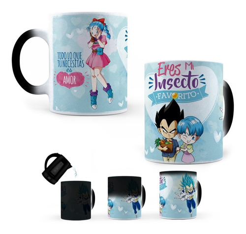 Taza Mágica Eres Mi Insecto - Vegeta Y Bulma