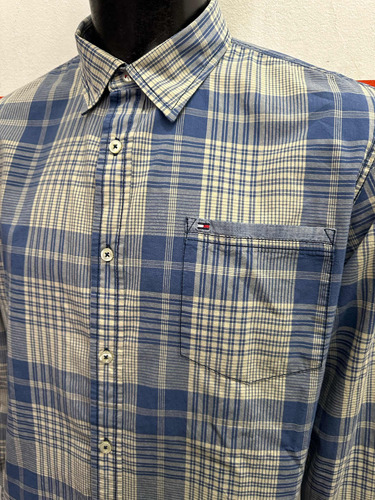 Camisa Tommy Hilfiger Premium Denim Custom Fit Talle Large