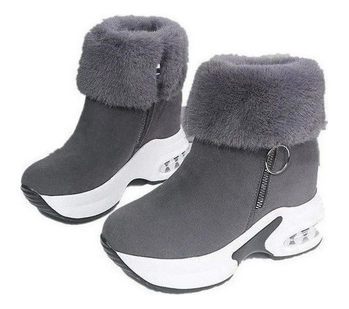 Botín De Mujer Botas De Nieve De Invierno De Felpa Cálidas B