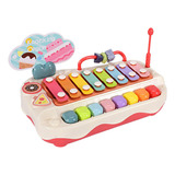 Juguete Musical For Niños, Piano Multicolor Que Toca A Mano
